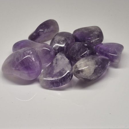 Ametyst otoczak jasny