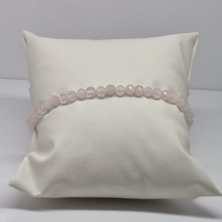 Bransoletka Kwarc różowy 4mm fasetowana