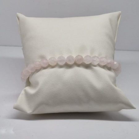 Bransoletka Kwarc różowy 6mm fasetowana