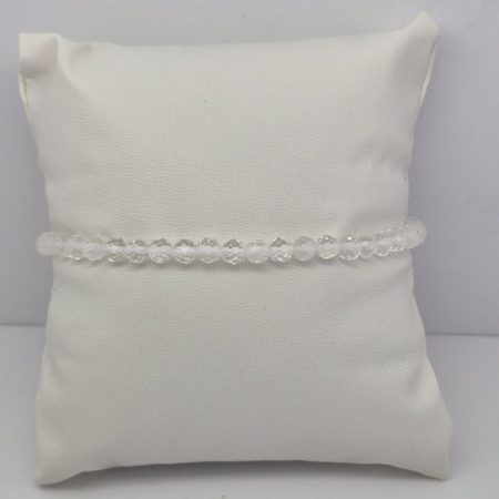 Kryształ górski bransoletka fasetowana 4mm