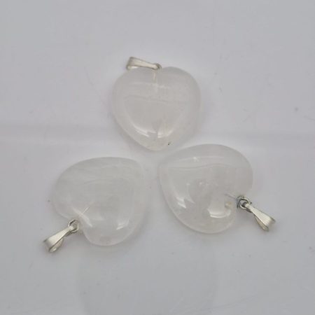 Kryształ górski zawieszka serce 20mm