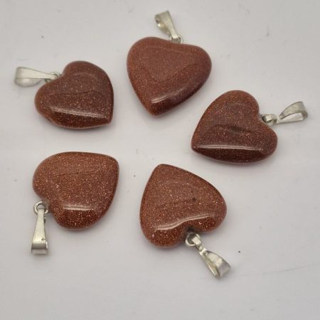 Piasek pustyni zawieszka serce 15mm