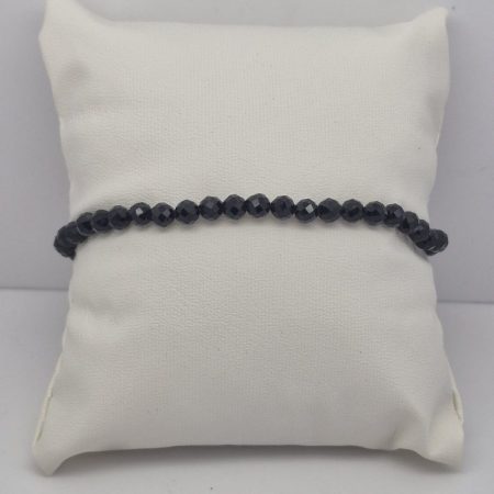 Bransoletka czarny turmalin fasetowana 4mm