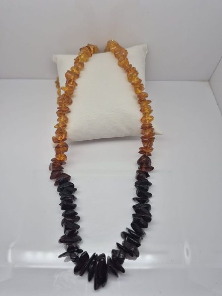 Bursztyn naszyjnik sieczka 70cm