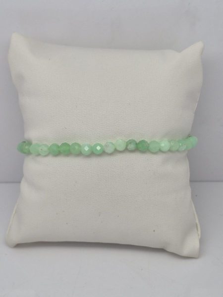 Chryzopraz bransoletka fasetowana 4mm