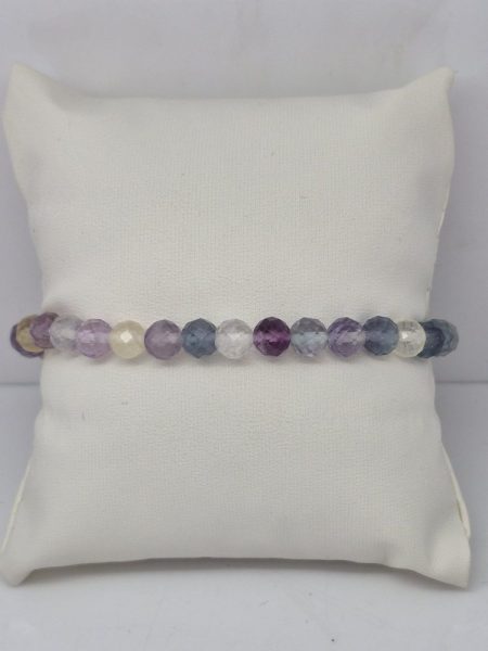 Fluoryt bransoletka fasetowana 6mm