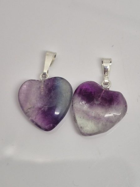 Fluoryt zawieszka serce 15mm