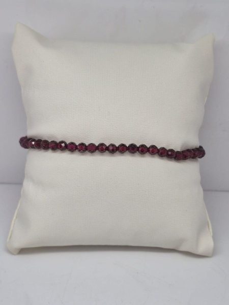 Granat bransoletka fasetowana 4mm
