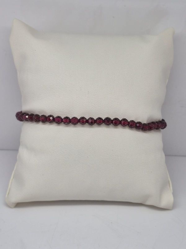 Granat bransoletka fasetowana 4mm