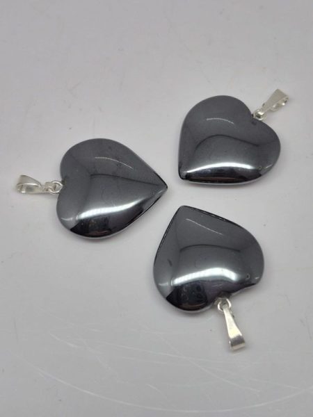 Hematyt zawieszka serce 20mm