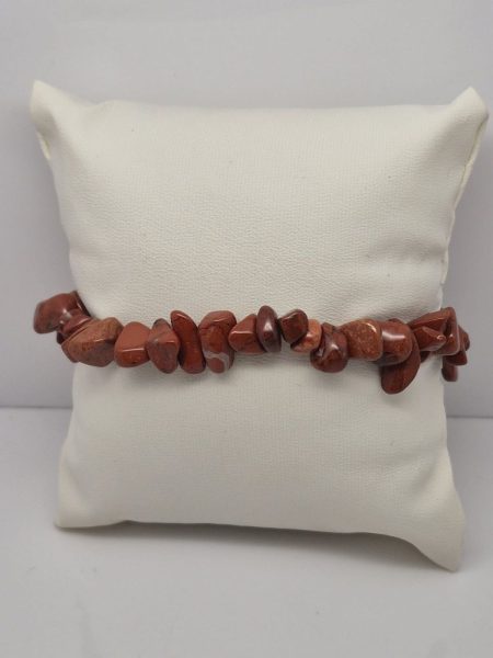 Jaspis czerwony bransoletka sieczka