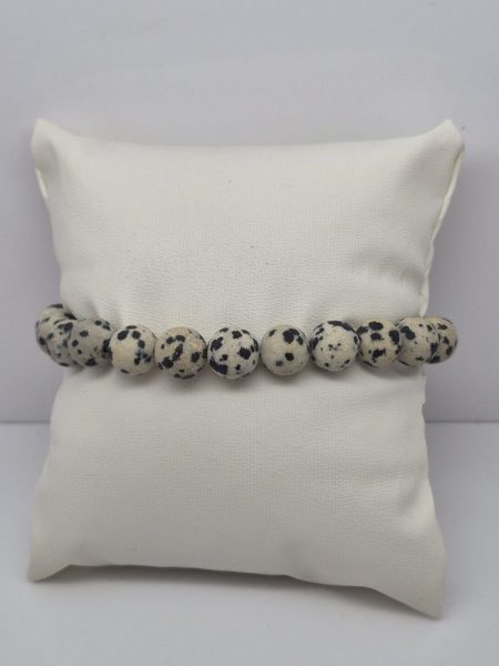 Jaspis dalmatyńczyk bransoletka 8mm