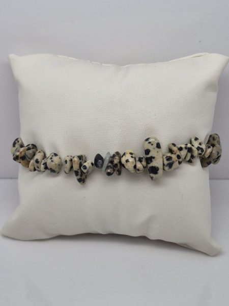 Jaspis dalmatyńczyk bransoletka sieczka