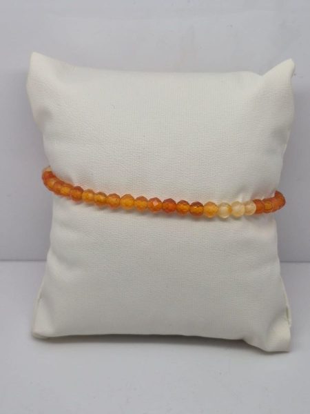 Karneol bransoletka fasetowana 4mm