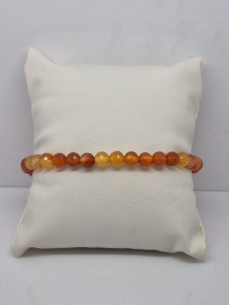 Karneol bransoletka fasetowana 6mm