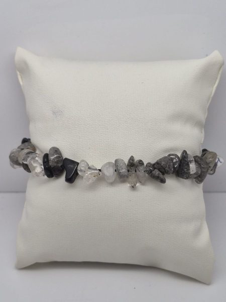 Kwarc z turmalinem bransoletka sieczka