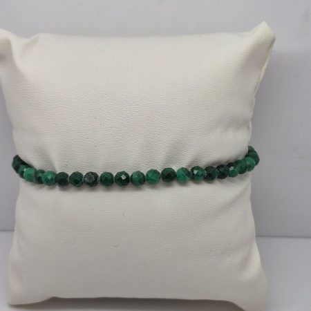 Malachit bransoletka fasetowana 4mm