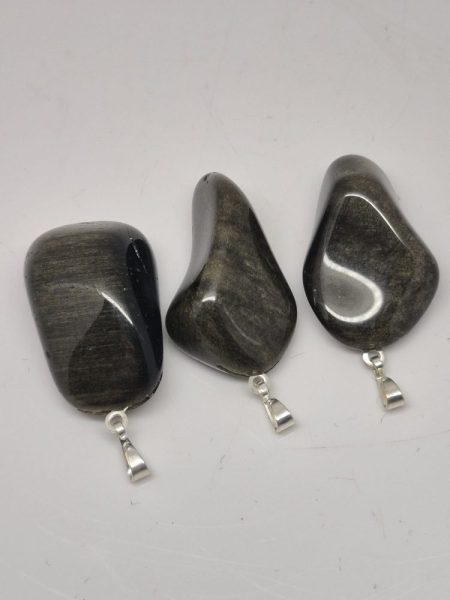 Obsydian złoty zawieszka