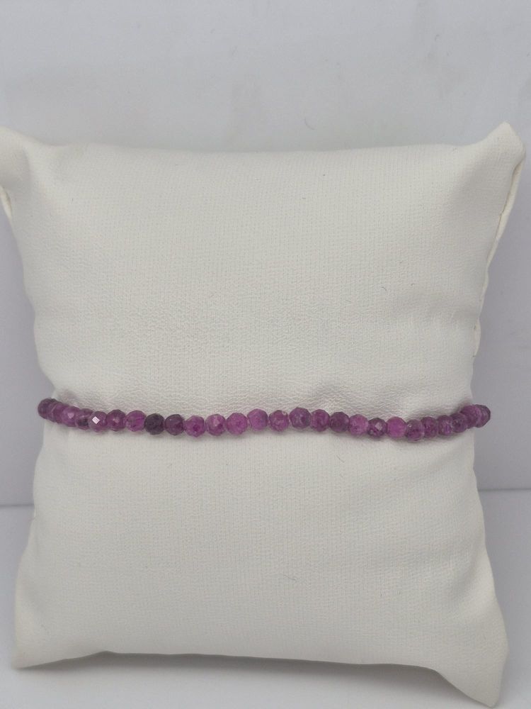 Rubin bransoletka fasetowana 3mm