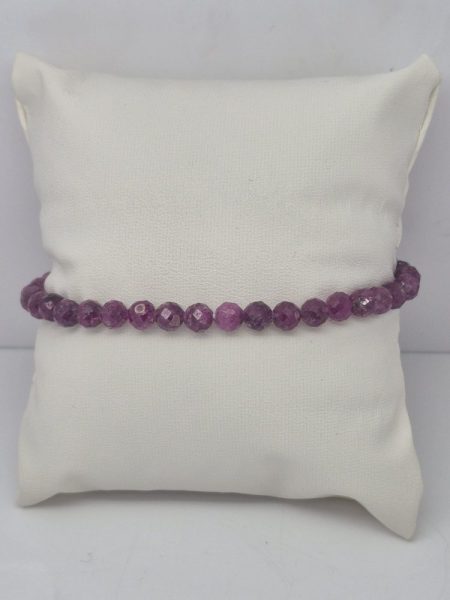 Rubin bransoletka fasetowana 5mm