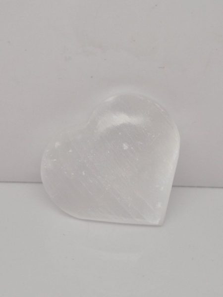 Selenit otoczak serce 4cm