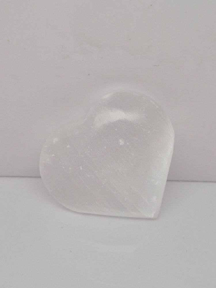 Selenit otoczak serce 4cm