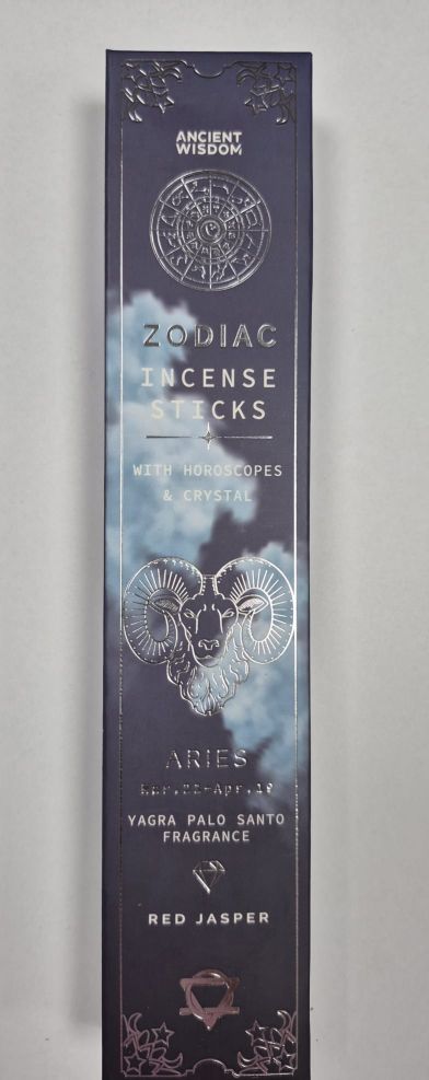 Kadzidełka Zodiakalne, Baran (Aries), 20szt. Yagra Palo Santo, Jaspis Czerwony