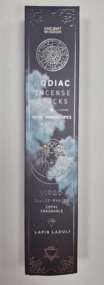 Kadzidełka Zodiakalne Panna (Virgo), 20szt. Kopal, Lapis Lazuli