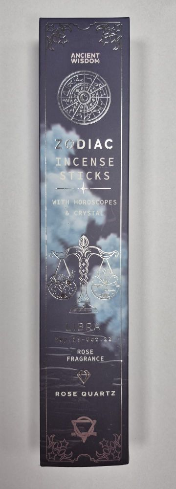 Kadzidełka Zodiakalne, Waga (Libra) 20szt. Róża, Kwarc Różowy