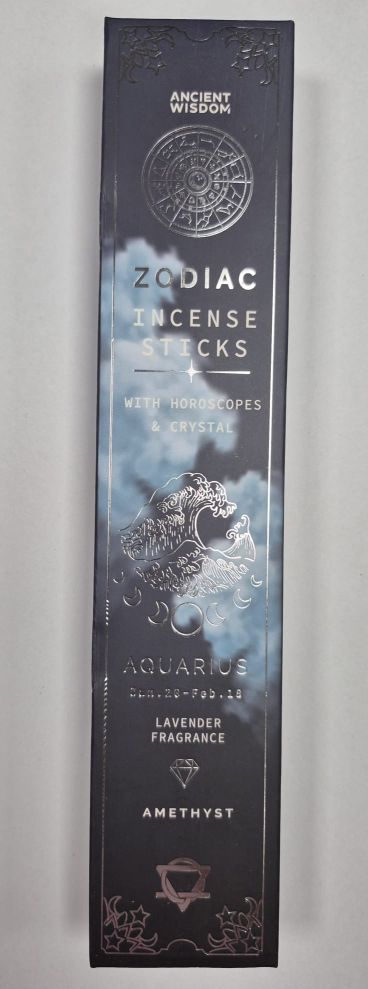 Kadzidełka Zodiakalne, Wodnik (Aquarius), 20szt. Lawenda, Ametyst