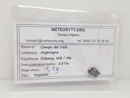 Meteoryt-gwiazdka z nieba-1,1g