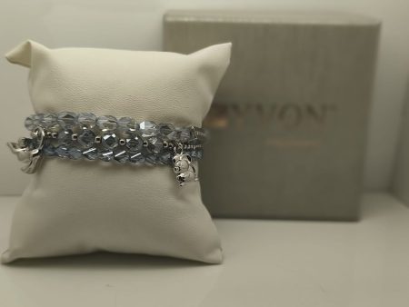 Zestaw 3 bransoletek Yvon B97885, srebro, niebieski